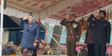 Sakeena Itoo unfurls National Flag on 77th Republic Day at Anantnag