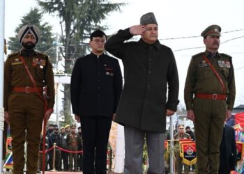 Javid Dar unfurls Tricolour, Baramulla celebrates 77th Republic Day with grandeur