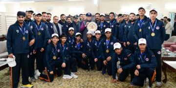 CM Omar Abdullah felicitates victorious J&K under-16 cricket team for historic Vijay Merchant Trophy win