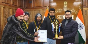 DC Srinagar felicitates J&K Deaf Cricket Team for wining “IDCA 4th Test National Cricket Championship”