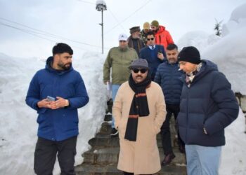 Deputy CM inspects snow-hit areas of Pulwama, Shopian