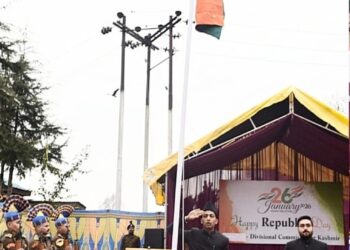 Div Com Kashmir unfurls National Flag at office premises