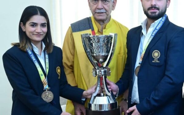 LG Manoj Sinha meets Roll Ball World Cup players from J&K