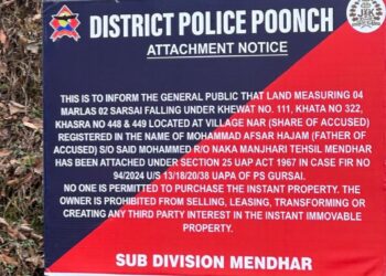 Property of ‘Pak-based terror handler’ attached in Poonch