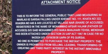 Property of ‘Pak-based terror handler’ attached in Poonch