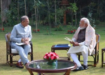 Lt Governor Ladakh meets Prime Minister Narendra Modi