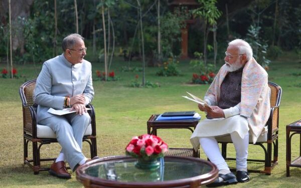 Lt Governor Ladakh meets Prime Minister Narendra Modi