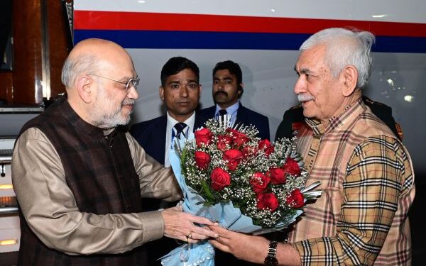 HM Amit Shah arrives in Jammu on two-day visit