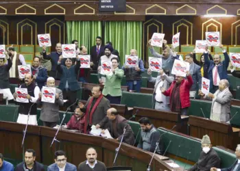 J&K Assembly witnesses uproar; BJP members raise demand for NLU in Jammu