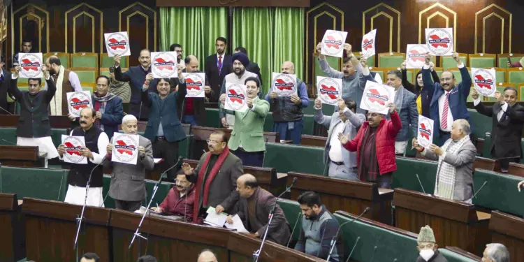 J&K Assembly witnesses uproar; BJP members raise demand for NLU in Jammu