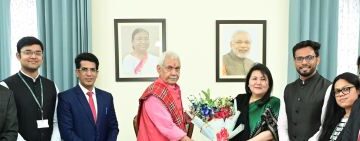 LG Sinha interacts with IDES probationers at Lok Bhavan