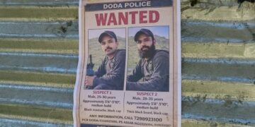 Posters of wanted JeM terrorist surfaces in Doda amid intensified operations