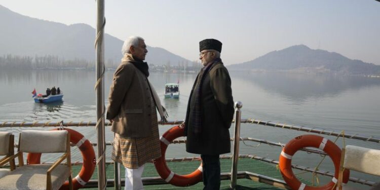 VP Radhakrishnan enjoys shikara ride on Dal Lake in Srinagar