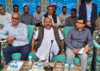 Dy CM lays foundation stone for Ganali–Baed Gala Link road
