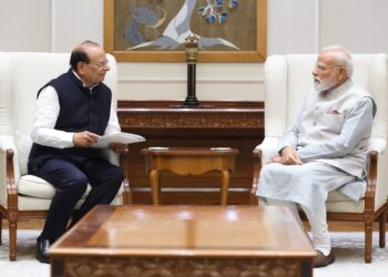 LG of Ladakh meets Prime Minister Modi