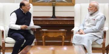 LG of Ladakh meets Prime Minister Modi