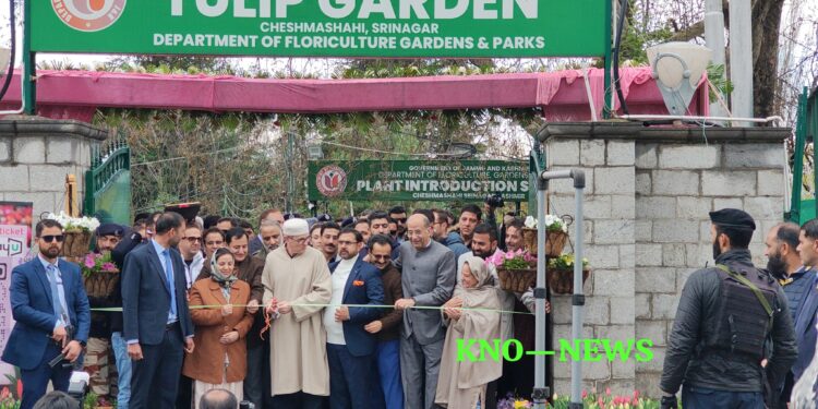 CM Omar Abdullah throws open Asia’s largest Tulip Garden in Srinagar