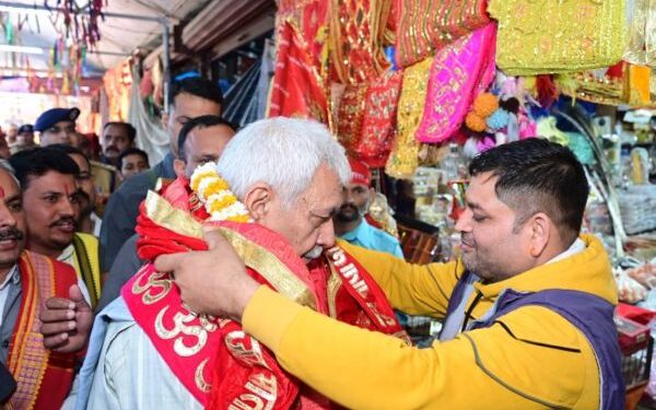 LG Sinha Flags Off Shri Mata Vaishno Devi Ji Pracheen Marg Pavitra Chhari Yatra
