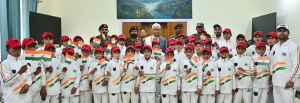 LG interacts with Army Goodwill School students on integration tour
