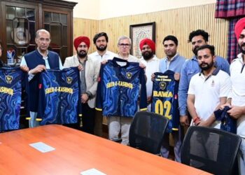CM Abdullah unveils Sher-i-Kashmir Cricket Club jersey in Jammu