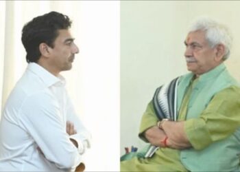 BCCI President Mithun Manhas calls on LG Sinha