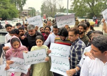 PDP protests removal of Urdu as mandatory language from J&K revenue records