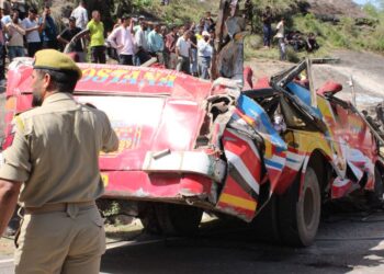 21 dead as bus hits auto rickshaw, falls into gorge near Udhampur