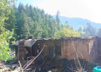 Joint residential house gutted in fire incident in Gogaldara Tangmarg