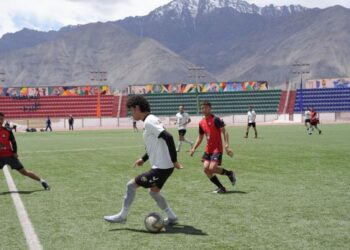 L-G Vinai Kumar Saxena inaugurates India’s highest Astro Turf football ground in Leh