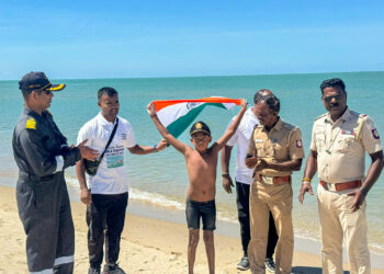 Seven-year-old Ishank Singh creates history with 29-km Palk Strait swim
