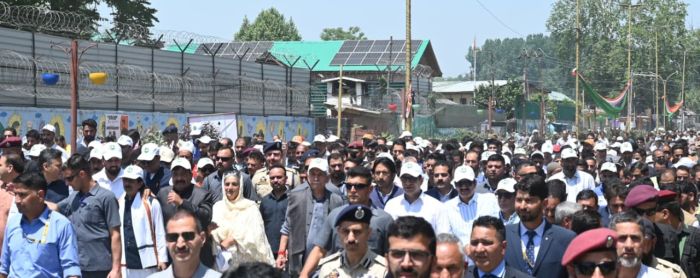 LG Sinha leads massive anti-drug Padyatra in Anantnag, declares ‘Narco-Terror Network’ will be uprooted
