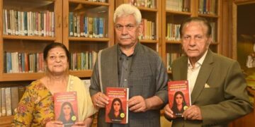 LG Sinha presented book “Parmeshwari: Agitation of Kashmir”