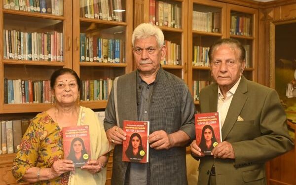 LG Sinha presented book “Parmeshwari: Agitation of Kashmir”