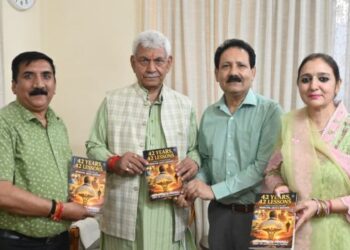 Dr Parveen Yograj presents book to LG; charitable trust delegation lauds Nasha Mukt J&K Abhiyaan