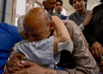 Out on interim bail, Engineer Rashid meets ailing father in Srinagar hospital