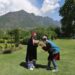 On the third day of Eid, tourists visit the Mughal Gardens in Srinagar and pose for photographs dressed like locals.