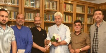 Traders Association Central Lal Chowk delegation meets LG Manoj Sinha