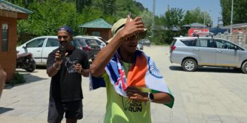 Indian-Australian athlete completes 5,000-km ‘One India Run’ in Srinagar
