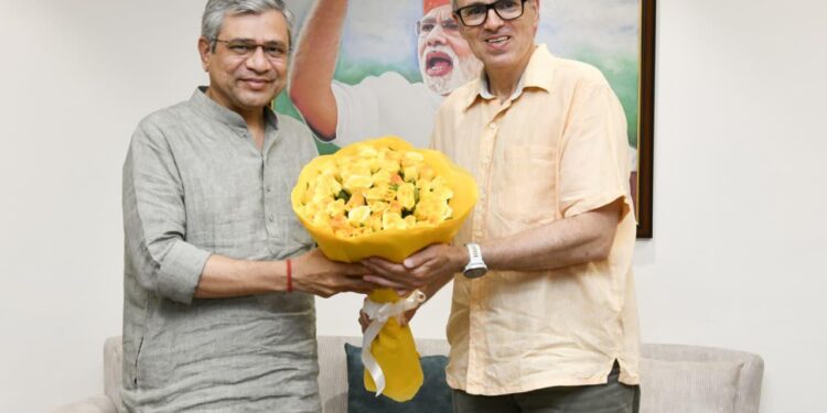 CM Abdullah meets railway minister, seeks more train services for Kashmir