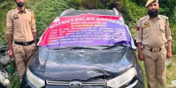 Drug peddler’s vehicle attached in Ganderbal