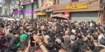 LG Manoj Sinha Joins Ashura Procession at Zadibal, Offers Chaddar to Zuljinah