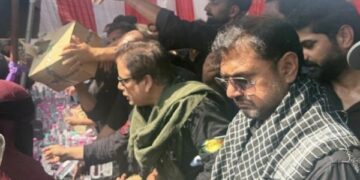 Satish Sharma joins Ashura procession at Zadibal, pays tributes to Imam Hussain (AS)