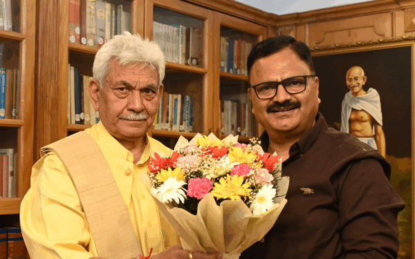 Javed Rana, political representatives call on LG Manoj Sinha