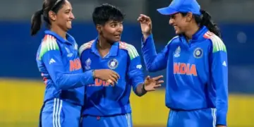 Smriti’s half-century, Deepti’s five-for in India’s crushing 64-run victory over Pakistan