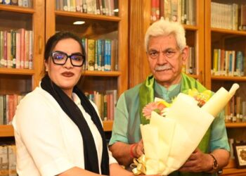 MY Bharat director, others call on LG Manoj Sinha