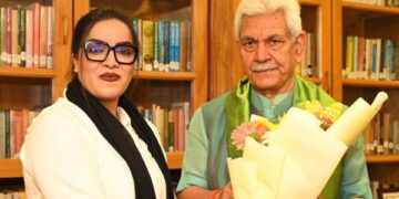 MY Bharat director, others call on LG Manoj Sinha