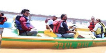 Boating facility opens at Tawi River Front for Amarnath pilgrims, tourists