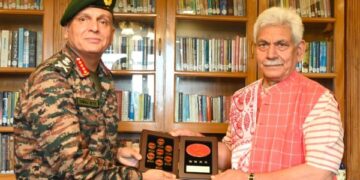COAS Gen Dhiraj Seth calls on LG Sinha, CM Abdullah