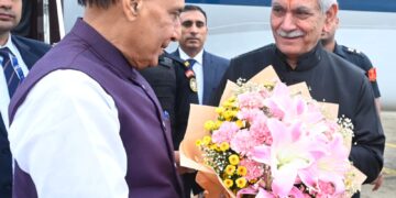 Rajnath Singh arrives in Srinagar to take part in Kargil Vijay Diwas event in Ladakh