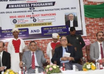 Acting CJ leads anti-drug awareness prog in Pulwama, inaugurates legal facilities